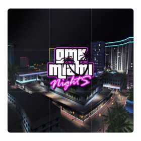 Магнитный плакат 3Х3 с принтом GTA MIAMI NIGHTS в Тюмени, Полимерный материал с магнитным слоем | 9 деталей размером 9*9 см | grand theft auto 2 | grand theft auto 3 | grand theft auto v | grand theft auto: san andreas | grand theft auto: vice city | gta 5 | gta online | gta v | город | игры