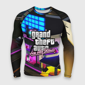 Мужской рашгард 3D с принтом GTA:VICE CITY в Тюмени,  |  | gr | grand theft auto 2 | grand theft auto 3 | grand theft auto v | grand theft auto: san andreas | grand theft auto: vice city | gta 5 | gta online | gta v | город | игры