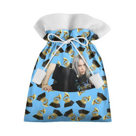 Подарочный 3D мешок с принтом Billie Eilish Grammy в Тюмени, 100% полиэстер | Размер: 29*39 см | billie | eilish | grammy | айлиш | билли | грэмми