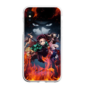 Чехол для iPhone XS Max матовый с принтом KIMETSU NO YAIBA в Тюмени, Силикон | Область печати: задняя сторона чехла, без боковых панелей | demon slayer | demon slayer: kimetsu no yaiba | kimetsu | kimetsu no yaiba | nezuko | slayer | tanjiro | клинок рассекающий демонов | незуко | танджиро | шинобу кочо