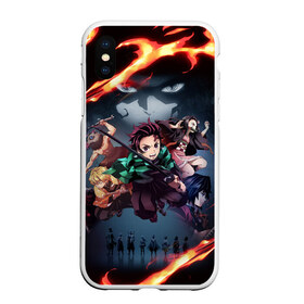 Чехол для iPhone XS Max матовый с принтом DEMON SLAYER KIMETSU NO YAIBA КЛИНОК РАССЕКАЮЩИЙ ДЕМОНОВ в Тюмени, Силикон | Область печати: задняя сторона чехла, без боковых панелей | demon slayer | demon slayer: kimetsu no yaiba | kimetsu | kimetsu no yaiba | nezuko | slayer | tanjiro | клинок рассекающий демонов | незуко | танджиро | шинобу кочо