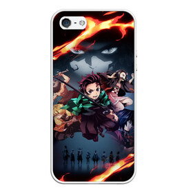 Чехол для iPhone 5/5S матовый с принтом DEMON SLAYER KIMETSU NO YAIBA КЛИНОК РАССЕКАЮЩИЙ ДЕМОНОВ в Тюмени, Силикон | Область печати: задняя сторона чехла, без боковых панелей | demon slayer | demon slayer: kimetsu no yaiba | kimetsu | kimetsu no yaiba | nezuko | slayer | tanjiro | клинок рассекающий демонов | незуко | танджиро | шинобу кочо