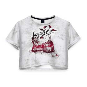 Женская футболка Crop-top 3D с принтом Three Days Grace в Тюмени, 100% полиэстер | круглая горловина, длина футболки до линии талии, рукава с отворотами | art | bird | metal | music | pain | rock | snake | three days grace | арт | змея | метал | музыка | птица | рок