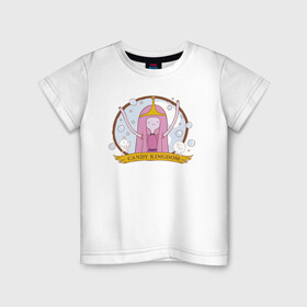 Детская футболка хлопок с принтом Candy kingdom в Тюмени, 100% хлопок | круглый вырез горловины, полуприлегающий силуэт, длина до линии бедер | adventure time | finn the human | jake the dog | vdzajul | джейк | лич | марселин | ооо | рикардио | снежный король | финн | финн парнишка