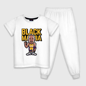 Детская пижама хлопок с принтом Kobe - Black Mamba в Тюмени, 100% хлопок |  брюки и футболка прямого кроя, без карманов, на брюках мягкая резинка на поясе и по низу штанин
 | basketball | black | bryant | game | james | kobe | kobebryant | lakers | lebron | los angeles | mamba | nba | rip | slam dunk | баскетбол | баскетболист | брайант | браянт | джеймс | игрок | коби | леброн | лейкерс | лос анджеле