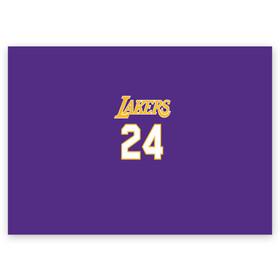 Поздравительная открытка с принтом Los Angeles Lakers / Kobe Brya в Тюмени, 100% бумага | плотность бумаги 280 г/м2, матовая, на обратной стороне линовка и место для марки
 | Тематика изображения на принте: basketball | espn | kobe | kobe bryant | kobe bryant death | kobe bryant tribute | lakers | los angeles lakers | nba