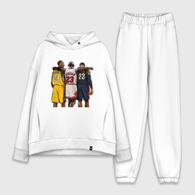 Женский костюм хлопок Oversize с принтом Bryant, Jordan, James в Тюмени,  |  | basketball | black | bryant | bulls | chicago | game | james | jordan | kobe | lakers | lebron | los angeles | mamba | nba | rip | slam dunk | t | баскетбол | баскетболист | брайант | браянт | джеймс | джордан | игрок | коби | леброн | лейкерс |