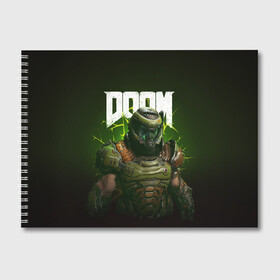 Альбом для рисования с принтом Doom Eternal в Тюмени, 100% бумага
 | матовая бумага, плотность 200 мг. | Тематика изображения на принте: doom | doom 2016 | doom 2020 | doom eternal | doomguy | дум | дум 2020 | дум вечен | дум етернал | дум этернал | думгай