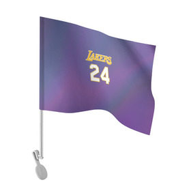 Флаг для автомобиля с принтом Los Angeles Lakers / Kobe Brya в Тюмени, 100% полиэстер | Размер: 30*21 см | basketball | espn | kobe | kobe bryant | kobe bryant death | kobe bryant tribute | lakers | los angeles lakers | nba