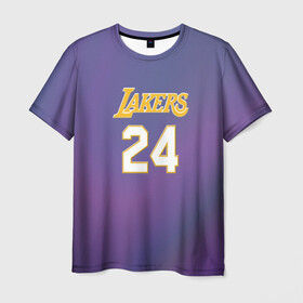 Мужская футболка 3D с принтом Los Angeles Lakers / Kobe Brya в Тюмени, 100% полиэфир | прямой крой, круглый вырез горловины, длина до линии бедер | basketball | espn | kobe | kobe bryant | kobe bryant death | kobe bryant tribute | lakers | los angeles lakers | nba