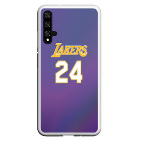 Чехол для Honor 20 с принтом Los Angeles Lakers Kobe Brya в Тюмени, Силикон | Область печати: задняя сторона чехла, без боковых панелей | basketball | espn | kobe | kobe bryant | kobe bryant death | kobe bryant tribute | lakers | los angeles lakers | nba