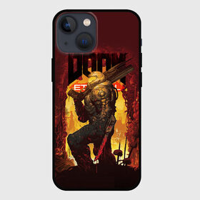 Чехол для iPhone 13 mini с принтом Doom Eternal в Тюмени,  |  | Тематика изображения на принте: doom | doom 2016 | doom 2020 | doom eternal | doomguy | дум | дум 2020 | дум вечен | дум етернал | дум этернал | думгай