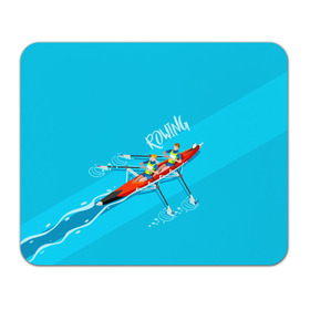 Коврик для мышки прямоугольный с принтом Rowers в Тюмени, натуральный каучук | размер 230 х 185 мм; запечатка лицевой стороны | rowing | sport | байдарки | гребец | гребцы | лодки | лодочный спорт | спорт | спортсмен | спортсмены
