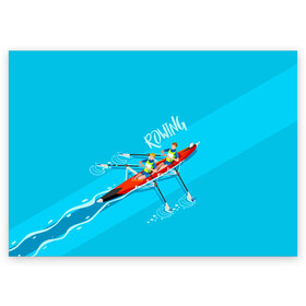 Поздравительная открытка с принтом Rowers в Тюмени, 100% бумага | плотность бумаги 280 г/м2, матовая, на обратной стороне линовка и место для марки
 | rowing | sport | байдарки | гребец | гребцы | лодки | лодочный спорт | спорт | спортсмен | спортсмены