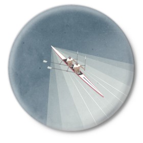 Значок с принтом Академические гребцы в Тюмени,  металл | круглая форма, металлическая застежка в виде булавки | Тематика изображения на принте: rowing | sport | байдарки | гребец | гребцы | лодки | лодочный спорт | спорт | спортсмен | спортсмены
