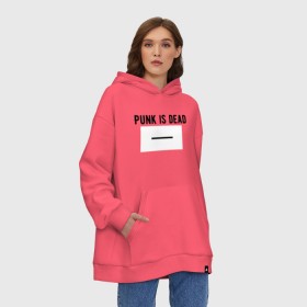 Худи SuperOversize хлопок с принтом Punk is dead в Тюмени, 70% хлопок, 30% полиэстер, мягкий начес внутри | карман-кенгуру, эластичная резинка на манжетах и по нижней кромке, двухслойный капюшон
 | punk. dead | punkisdead | velial squad | панк