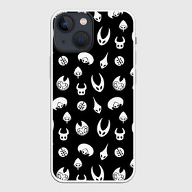 Чехол для iPhone 13 mini с принтом Hollow Knight в Тюмени,  |  | grimm | hallounest | heart of nightmare | hollow knight | hornet | knight | quirrell | silksong | гримм | квиррел | рыцарь | халлоунест | холлоу найт | хорнет