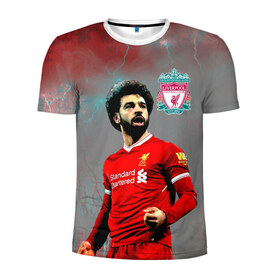 Мужская футболка 3D спортивная с принтом Mohamed Salah в Тюмени, 100% полиэстер с улучшенными характеристиками | приталенный силуэт, круглая горловина, широкие плечи, сужается к линии бедра | mohamed salah | англия | ливер | ливерпуль | мохаммед салах | салах | футбол