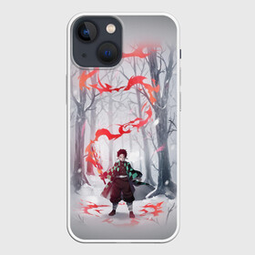 Чехол для iPhone 13 mini с принтом KIMETSU NO YAIBA красный след в Тюмени,  |  | Тематика изображения на принте: demon slayer | demon slayer: kimetsu no yaiba | kimetsu | kimetsu no yaiba | nezuko | slayer | tanjiro | клинок рассекающий демонов | незуко | танджиро | шинобу кочо