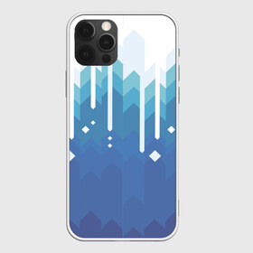 Чехол для iPhone 12 Pro Max с принтом Пиксельные сливки в Тюмени, Силикон |  | Тематика изображения на принте: белый | геометрия | капли | молоко | пиксели | синий | сливки | узор | узоры