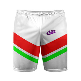 Мужские шорты спортивные с принтом LIKE в Тюмени,  |  | like | nike | антибренд | надписи