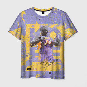 Мужская футболка 3D с принтом Kobe Bryant в Тюмени, 100% полиэфир | прямой крой, круглый вырез горловины, длина до линии бедер | angeles | bryant | kobe | lakers | los | nba | баскетбольный | клуб