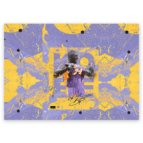 Поздравительная открытка с принтом Kobe Bryant в Тюмени, 100% бумага | плотность бумаги 280 г/м2, матовая, на обратной стороне линовка и место для марки
 | angeles | bryant | kobe | lakers | los | nba | баскетбольный | клуб