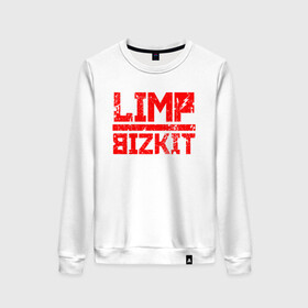 Женский свитшот хлопок с принтом LIMP BIZKIT в Тюмени, 100% хлопок | прямой крой, круглый вырез, на манжетах и по низу широкая трикотажная резинка  | dj lethal | limp bizkit | rock | джон отто | лимп бизкит | майк смит | музыка | роб уотерс | рок | сэм риверс | терри бальзамо | уэс борланд | фред дёрст