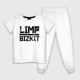 Детская пижама хлопок с принтом LIMP BIZKIT в Тюмени, 100% хлопок |  брюки и футболка прямого кроя, без карманов, на брюках мягкая резинка на поясе и по низу штанин
 | Тематика изображения на принте: dj lethal | limp bizkit | rock | джон отто | лимп бизкит | майк смит | музыка | роб уотерс | рок | сэм риверс | терри бальзамо | уэс борланд | фред дёрст