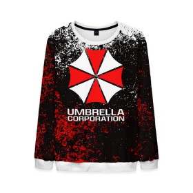 Мужской свитшот 3D с принтом UMBRELLA CORP в Тюмени, 100% полиэстер с мягким внутренним слоем | круглый вырез горловины, мягкая резинка на манжетах и поясе, свободная посадка по фигуре | ada wong | biohazard | leon | nemesis | project resistance | raccoon city | re2 | resident evil 2 | rpd | stars | umbrella | ада вонг | амбрелла | немесис | ужасы