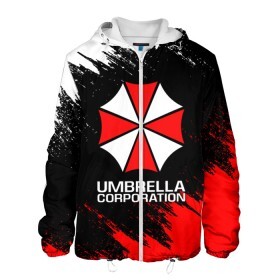 Мужская куртка 3D с принтом UMBRELLA CORP в Тюмени, ткань верха — 100% полиэстер, подклад — флис | прямой крой, подол и капюшон оформлены резинкой с фиксаторами, два кармана без застежек по бокам, один большой потайной карман на груди. Карман на груди застегивается на липучку | ada wong | biohazard | leon | nemesis | project resistance | raccoon city | re2 | resident evil 2 | rpd | stars | umbrella | ада вонг | амбрелла | немесис | ужасы