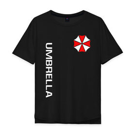 Мужская футболка хлопок Oversize с принтом UMBRELLA CORP(+спина) в Тюмени, 100% хлопок | свободный крой, круглый ворот, “спинка” длиннее передней части | Тематика изображения на принте: ada wong | biohazard | leon | nemesis | project resistance | raccoon city | re2 | resident evil 2 | rpd | stars | umbrella | ада вонг | амбрелла | немесис | ужасы