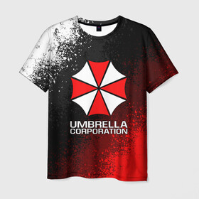 Мужская футболка 3D с принтом UMBRELLA CORP в Тюмени, 100% полиэфир | прямой крой, круглый вырез горловины, длина до линии бедер | ada wong | biohazard | leon | nemesis | project resistance | raccoon city | re2 | resident evil 2 | rpd | stars | umbrella | ада вонг | амбрелла | немесис | ужасы