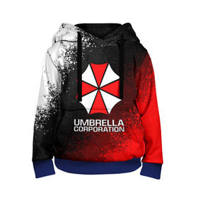 Детская толстовка 3D с принтом UMBRELLA CORP в Тюмени, 100% полиэстер | двухслойный капюшон со шнурком для регулировки, мягкие манжеты на рукавах и по низу толстовки, спереди карман-кенгуру с мягким внутренним слоем | ada wong | biohazard | leon | nemesis | project resistance | raccoon city | re2 | resident evil 2 | rpd | stars | umbrella | ада вонг | амбрелла | немесис | ужасы