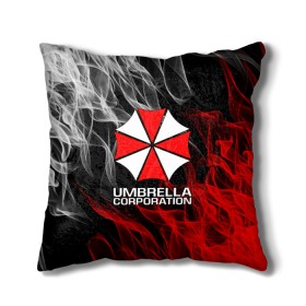 Подушка 3D с принтом UMBRELLA CORP в Тюмени, наволочка – 100% полиэстер, наполнитель – холлофайбер (легкий наполнитель, не вызывает аллергию). | состоит из подушки и наволочки. Наволочка на молнии, легко снимается для стирки | ada wong | biohazard | leon | nemesis | project resistance | raccoon city | re2 | resident evil 2 | rpd | stars | umbrella | ада вонг | амбрелла | немесис | ужасы