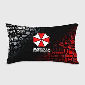 Подушка 3D антистресс с принтом RESIDENT EVIL (UMBRELLA CORP) в Тюмени, наволочка — 100% полиэстер, наполнитель — вспененный полистирол | состоит из подушки и наволочки на молнии | ada wong | biohazard | leon | nemesis | project resistance | raccoon city | re | re3 | resident evil | resident evil 3 | rpd | stars | umbrella | ада вонг | амбрелла | немезис | ужасы