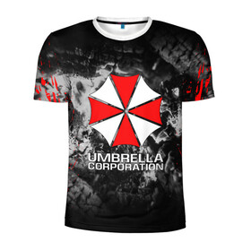 Мужская футболка 3D спортивная с принтом UMBRELLA CORP | АМБРЕЛЛА КОРП в Тюмени, 100% полиэстер с улучшенными характеристиками | приталенный силуэт, круглая горловина, широкие плечи, сужается к линии бедра | ada wong | biohazard | leon | nemesis | project resistance | raccoon city | re2 | resident evil 2 | rpd | stars | umbrella | ада вонг | амбрелла | немесис | ужасы