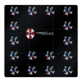 Магнитный плакат 3Х3 с принтом Umbrella Corporation в Тюмени, Полимерный материал с магнитным слоем | 9 деталей размером 9*9 см | апокалипсис | зла | зомби | обитель | твирус