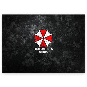 Поздравительная открытка с принтом UMBRELLA CORP в Тюмени, 100% бумага | плотность бумаги 280 г/м2, матовая, на обратной стороне линовка и место для марки
 | ada wong | biohazard | leon | nemesis | project resistance | raccoon city | re2 | resident evil 2 | rpd | stars | umbrella | ада вонг | амбрелла | немесис | ужасы