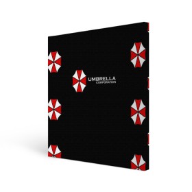 Холст квадратный с принтом Umbrella Corporation в Тюмени, 100% ПВХ |  | апокалипсис | зла | зомби | обитель | твирус