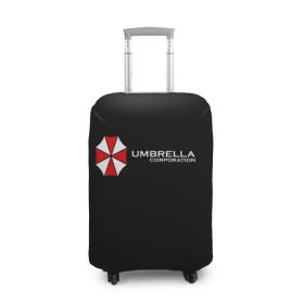 Чехол для чемодана 3D с принтом Umbrella Corporation в Тюмени, 86% полиэфир, 14% спандекс | двустороннее нанесение принта, прорези для ручек и колес | апокалипсис | зла | зомби | обитель | твирус