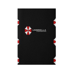 Обложка для паспорта матовая кожа с принтом Umbrella Corporation в Тюмени, натуральная матовая кожа | размер 19,3 х 13,7 см; прозрачные пластиковые крепления | апокалипсис | зла | зомби | обитель | твирус