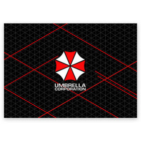 Поздравительная открытка с принтом UMBRELLA CORP | АМБРЕЛЛА КОРП в Тюмени, 100% бумага | плотность бумаги 280 г/м2, матовая, на обратной стороне линовка и место для марки
 | ada wong | biohazard | leon | nemesis | project resistance | raccoon city | re2 | resident evil 2 | rpd | stars | umbrella | ада вонг | амбрелла | немесис | ужасы