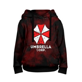 Детская толстовка 3D с принтом UMBRELLA CORP в Тюмени, 100% полиэстер | двухслойный капюшон со шнурком для регулировки, мягкие манжеты на рукавах и по низу толстовки, спереди карман-кенгуру с мягким внутренним слоем | 