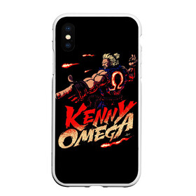 Чехол для iPhone XS Max матовый с принтом Kenny Omega Street Fighter в Тюмени, Силикон | Область печати: задняя сторона чехла, без боковых панелей | kennyomega aew streetfighter
