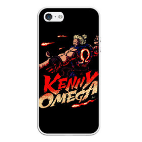 Чехол для iPhone 5/5S матовый с принтом Kenny Omega Street Fighter в Тюмени, Силикон | Область печати: задняя сторона чехла, без боковых панелей | kennyomega aew streetfighter