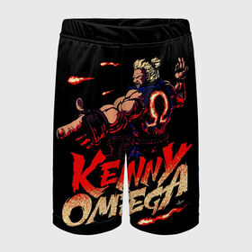 Детские спортивные шорты 3D с принтом Kenny Omega Street Fighter в Тюмени,  100% полиэстер
 | пояс оформлен широкой мягкой резинкой, ткань тянется
 | kennyomega aew streetfighter