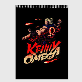 Скетчбук с принтом Kenny Omega Street Fighter в Тюмени, 100% бумага
 | 48 листов, плотность листов — 100 г/м2, плотность картонной обложки — 250 г/м2. Листы скреплены сверху удобной пружинной спиралью | kennyomega aew streetfighter