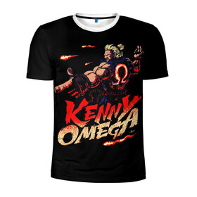 Мужская футболка 3D спортивная с принтом Kenny Omega Street Fighter в Тюмени, 100% полиэстер с улучшенными характеристиками | приталенный силуэт, круглая горловина, широкие плечи, сужается к линии бедра | kennyomega aew streetfighter
