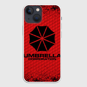 Чехол для iPhone 13 mini с принтом Umbrella Corporation в Тюмени,  |  | corporation | umbrella | umbrella corporation | амбрела | амбрелла корпорейшн | военная корпорация | корпорация | фармацевтическая корпорация